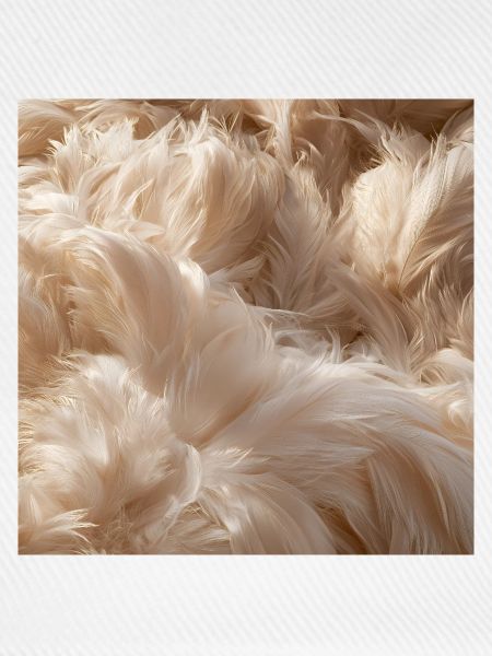 Flauschige beige Federn