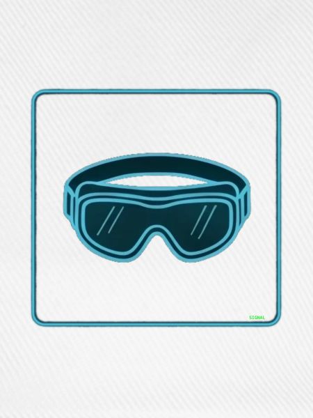 Neonleuchtende Schutzbrille