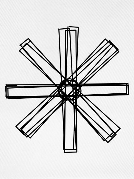 Strohstern handgezeichnet