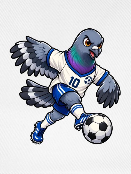 Taube beim Fußball