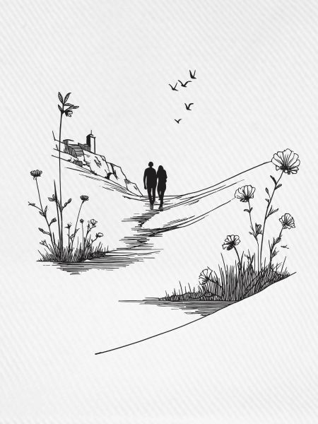 Couple hike