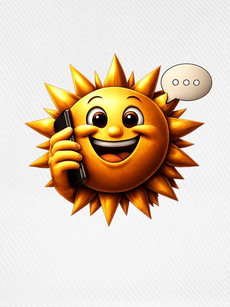 Sonnenlächeln am Telefon