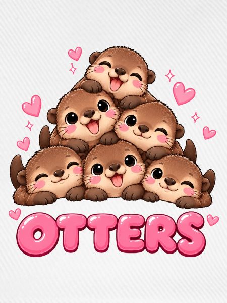 Süße Otter Freunde Cartoon