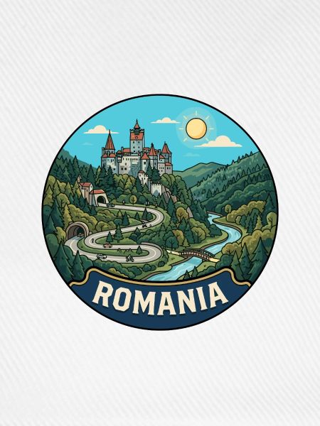 Rumänien Reiseabzeichen Bran Dracula Schloss