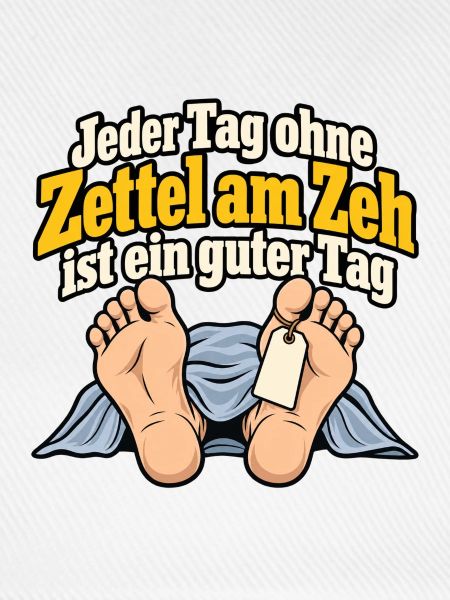 Zettel am Zeh – Schwarzer Humor