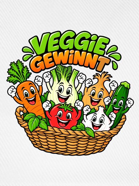 Veggie Gewinn Gemüsekorb Cartoon
