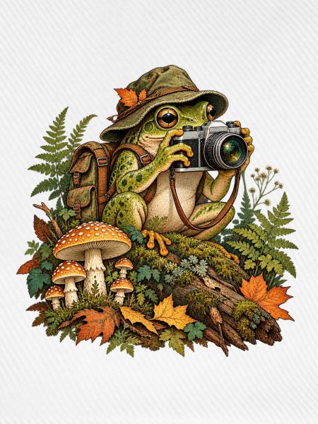 Frosch als Naturfotograf
