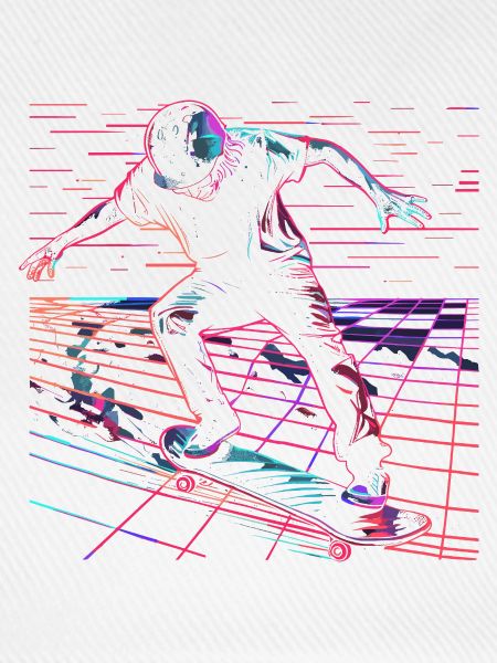 Skateboarder Vaporwave