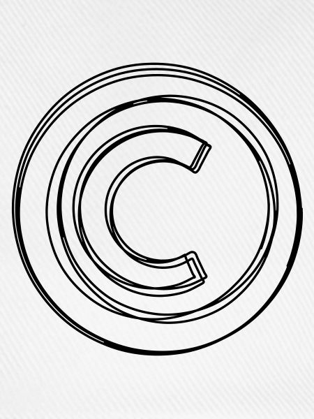 Copyrightzeichen handgezeichnet