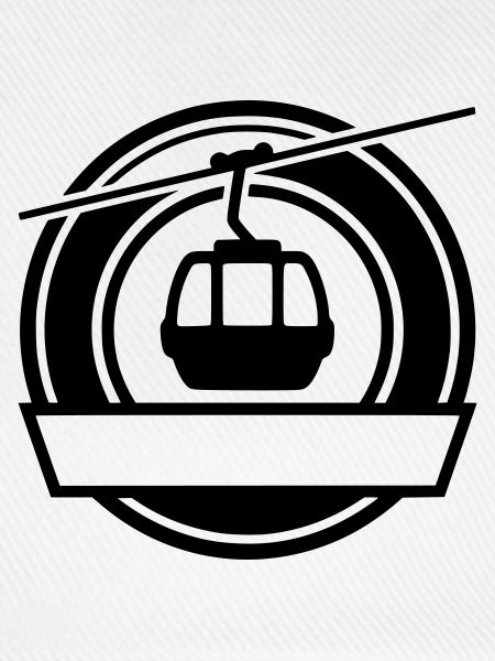Seilbahn Ski Wappen Logo