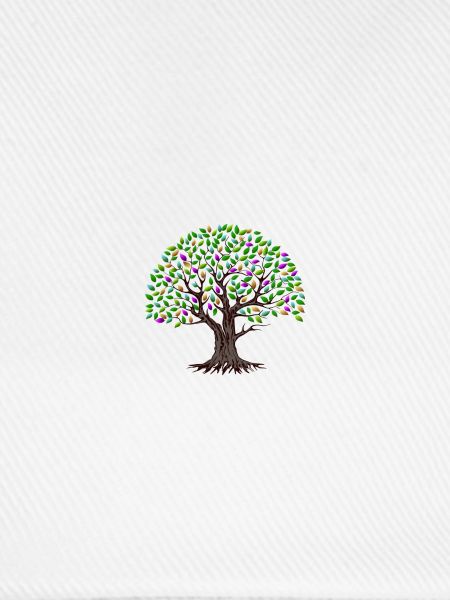 Bunter Baum mit Blättern