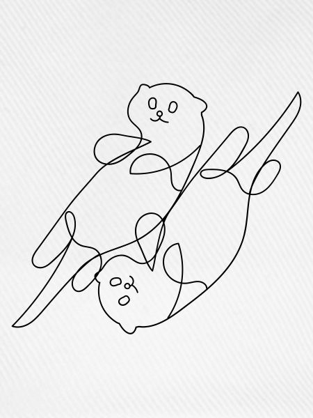 Otter One-Line-Art