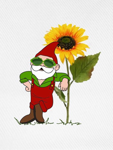 Gartenzwerg, Sonnenblume