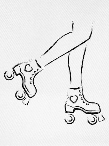 Rollschuhe mit Beinen