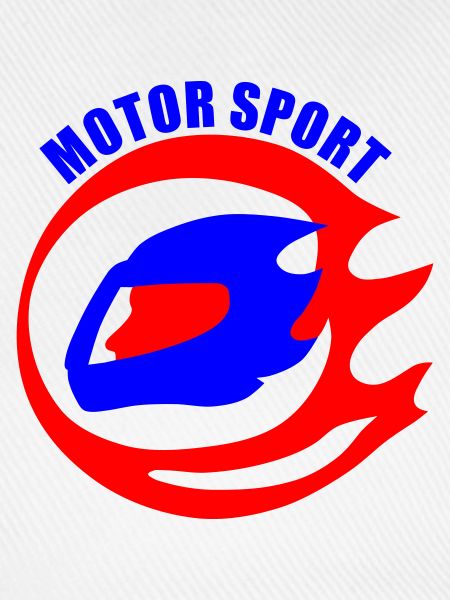 Flammenlogo Motorradhelm Motorsport