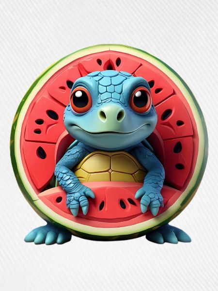 Melonenschildkröte im Fruchtkern