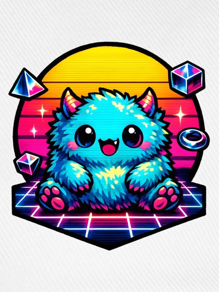 Neon-Puschelmonster