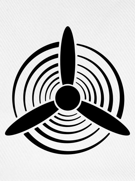 Einfarbiger grafischer Propeller