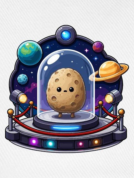 Kuscheliger Meteroid im Weltraum