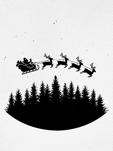 Weihnachtsmann Schlitten Rentiere