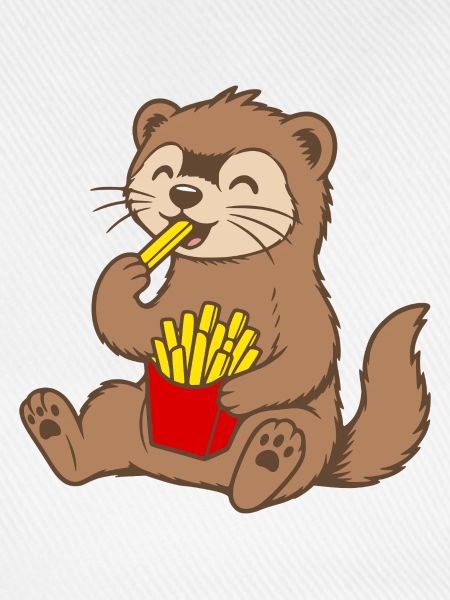 Frettchen mit Pommes