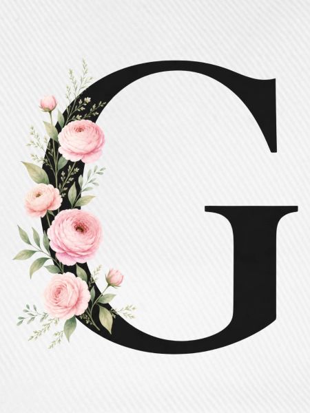 G Buchstabe Monogram Floral