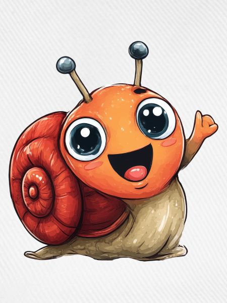 Fröhliche Orangenschnecke