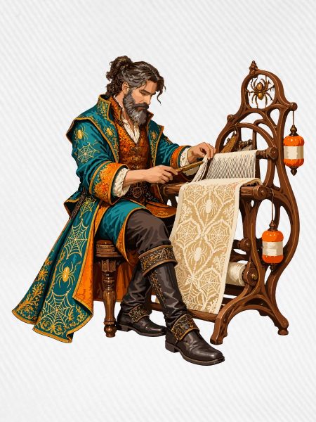 Renaissancemeister am Webstuhl