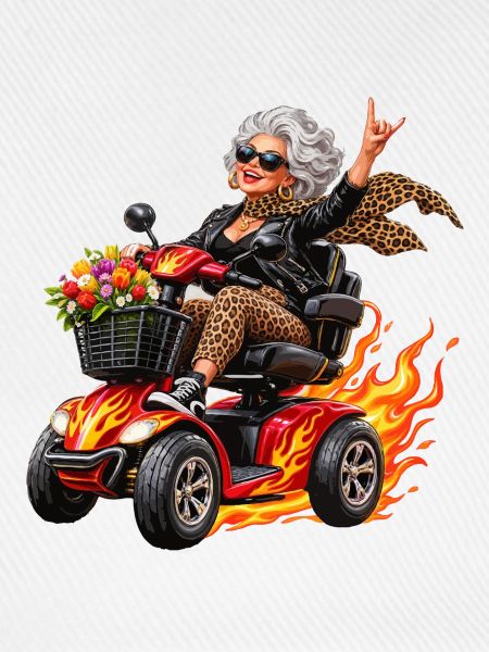 Coole Roller-Oma