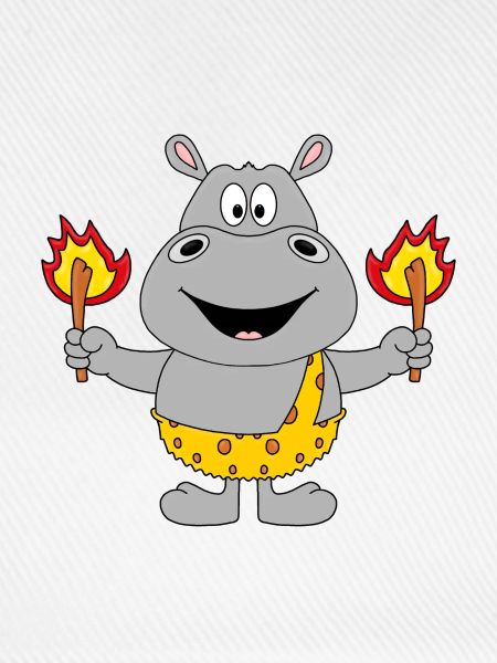 NILPFERD - FEUER - STEINZEIT - TIER - TIERISCH
