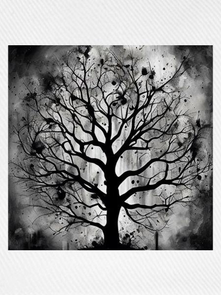 Baum Tinte schwarz