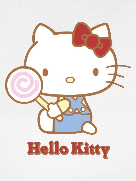 Hello Kitty Mit Einem Lollipop