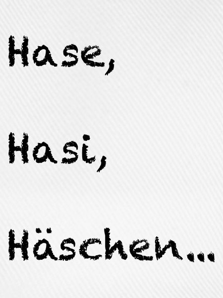 Hase, Hasi, Häschen