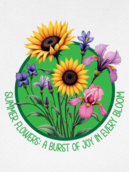 Sommerblumen blühen Kreis