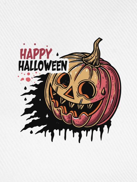 Ausdrucksstarker Halloween Kürbis