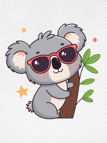 Koala-Chic Sonnenrote Brille