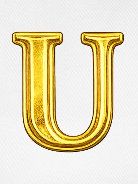Goldenes U Monogramm