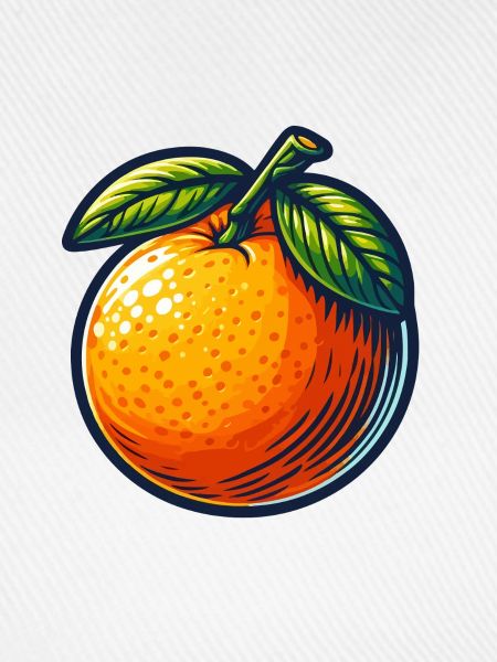 Orangefarbene tropische Popkunst