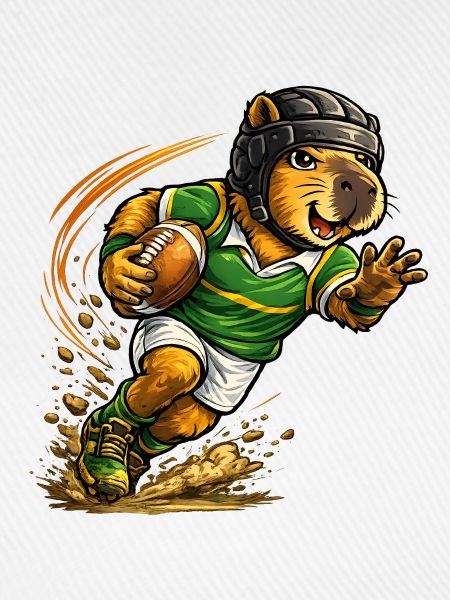 Capybara beim Rugby