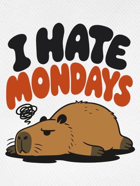 I Hate Mondays – Müdes Capybara