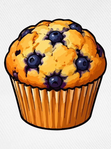 Blaubeermuffin Kunstdruck