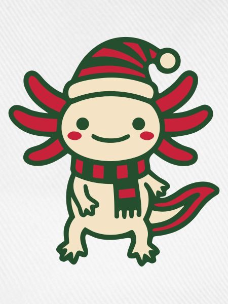 Weihnachts Axolotl Clipart