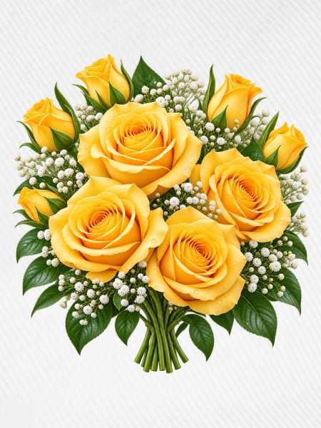 Golden Rose Bouquet Glow