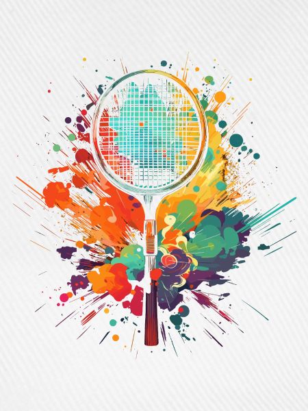 Badmintonschläger Graffiti