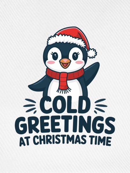 Kühle Grüße zur Weihnachtszeit – Pinguin
