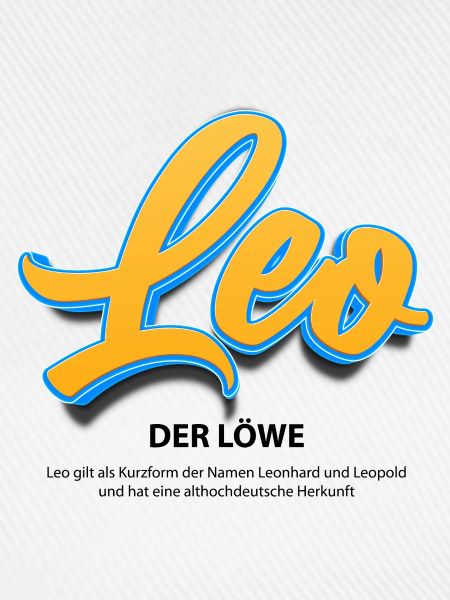 Leo in 3D mit Bedeutung