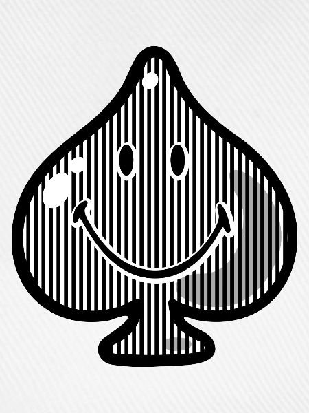 Smiley Spades Stripes
