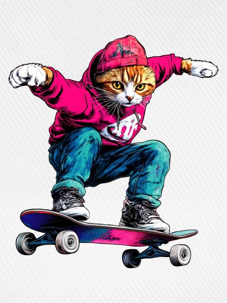 Katzen Skateboard
