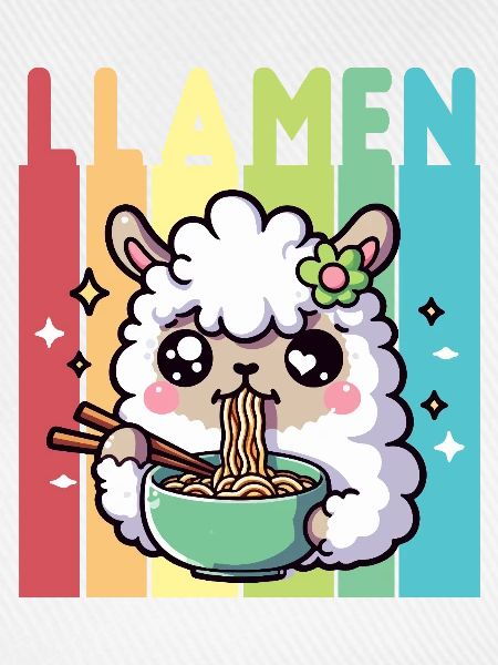 Regenbogen Ramen Lama