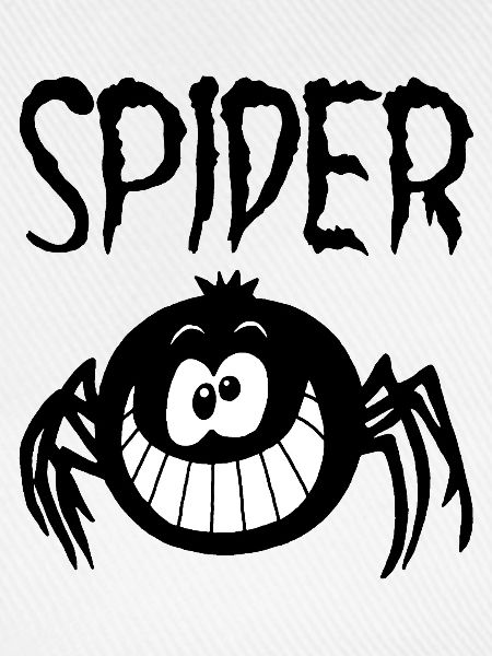 Lustige weiße Spinne